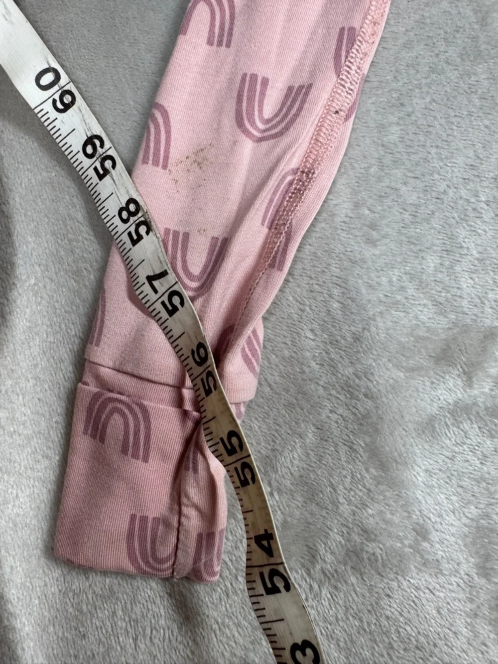 Hanna Andersson Layette Tencel Print Sleeper Blush Pink Rainbow Footie 12-18 M - Picture 11 of 16